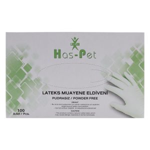 Haspet Pudrasız Muayene Eldiveni Beyaz