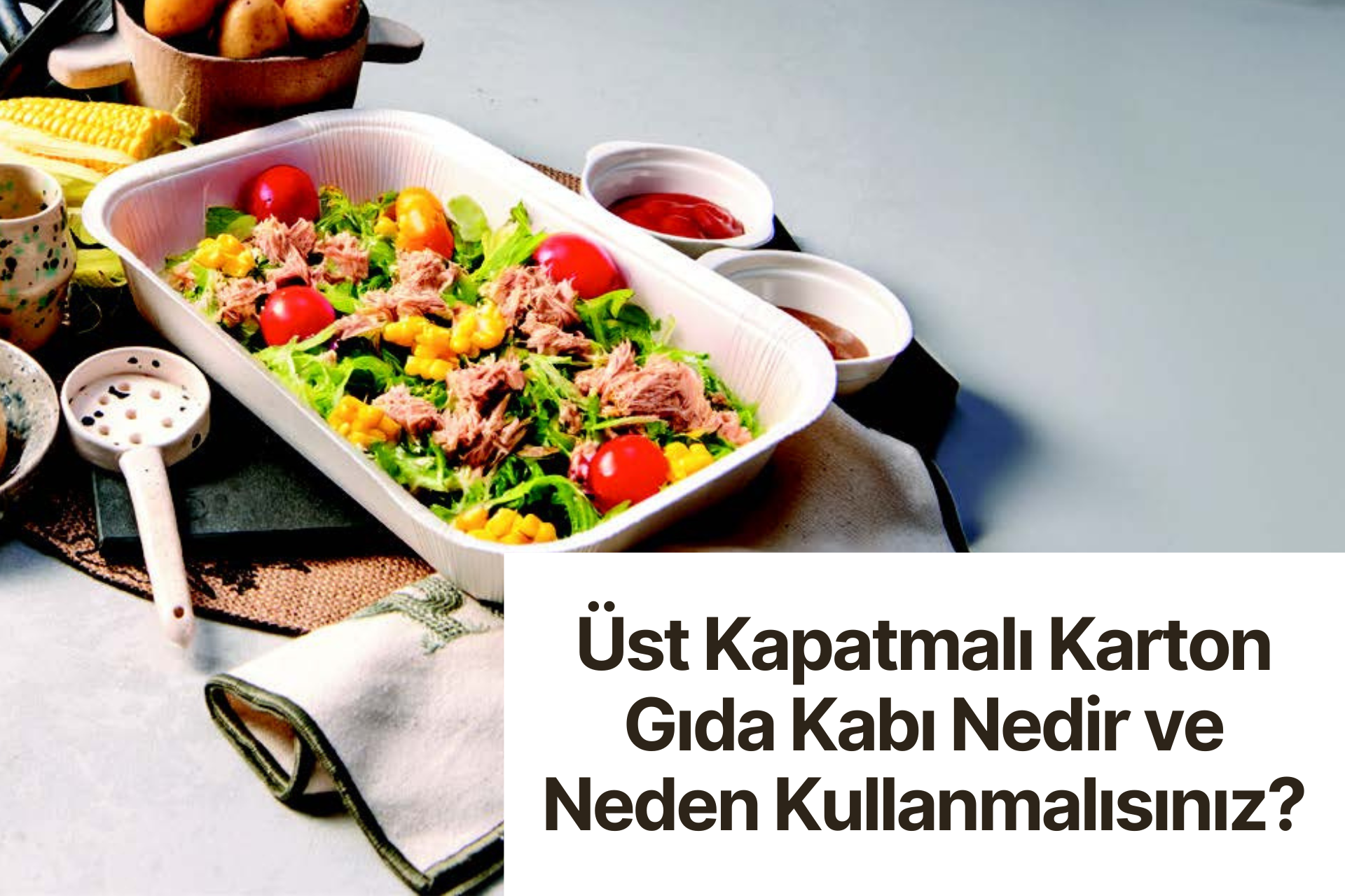 Üst Kapatmalı Karton Tabak