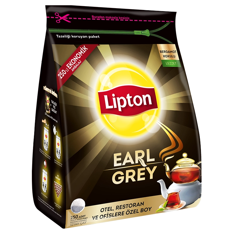 Lipton Earl Grey 250 Adet Demlik Poşet Çay