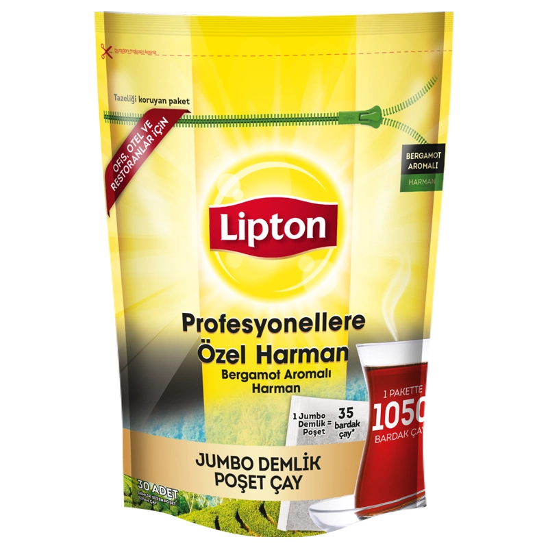 Lipton Profesyonellere Özel Harman Jumbo Demlik Poşet Çay 25 Gr x 30 Adet