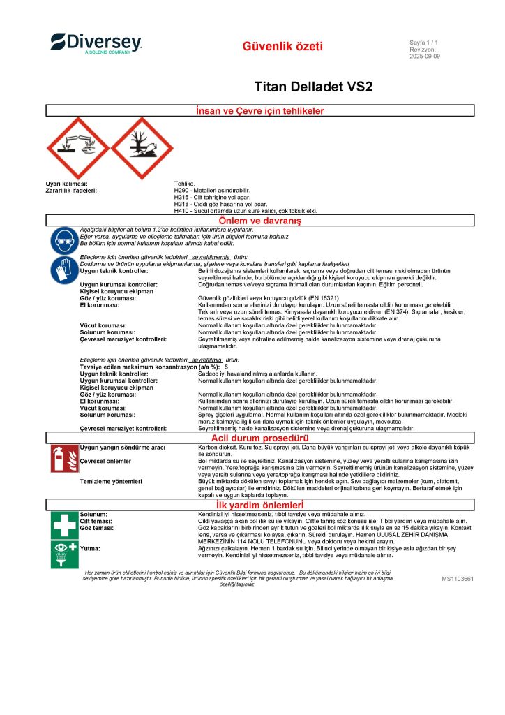 Diversey Titan Delladet VS2 20L/21 Kg